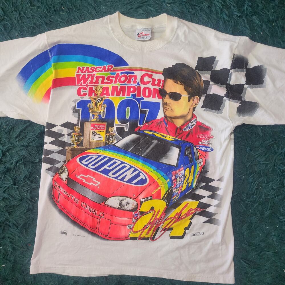 Vintage 1997 Jeff Gordon Winston Cup Champion NASCAR Racing Tee XL